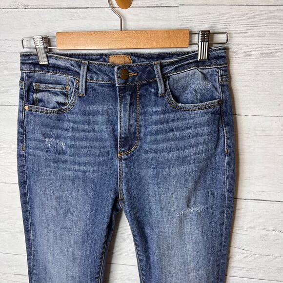 Driftwood Jeans Womens Size W27XL31 Classic Fit Medium Wash Distressed Raw Hem - Picture 9 of 16